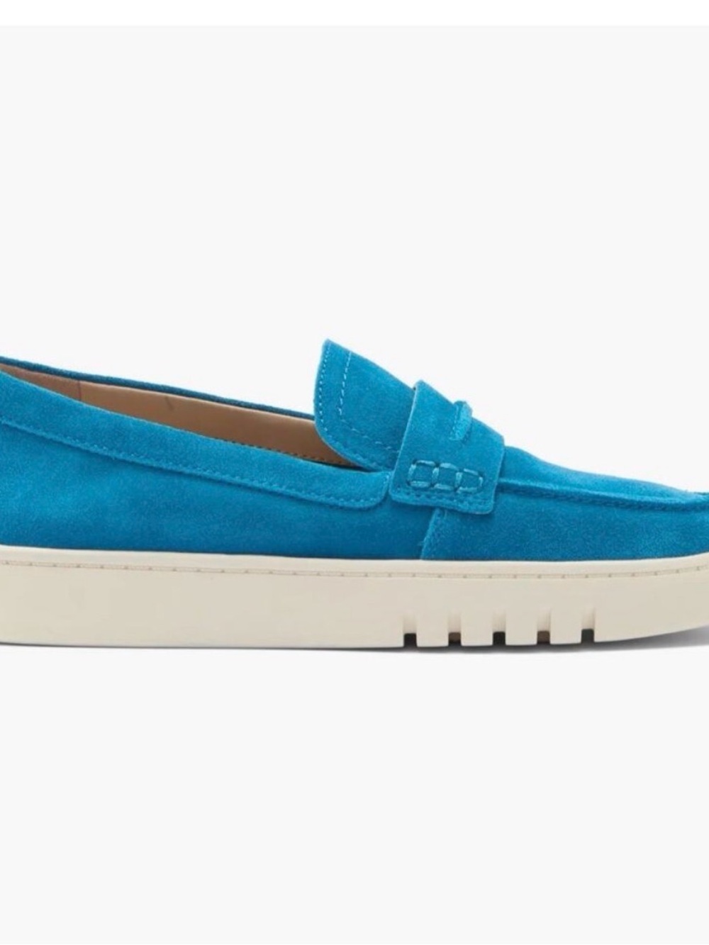 Vionic Teal Blue Suede Slip-On Loafer NWOB SZ 8 - Picture 3 of 4